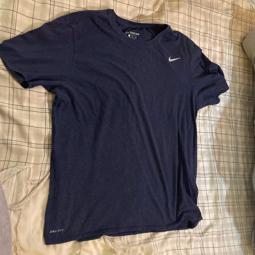 Nike “The Nike Tee” Dri Fit Short Sleeve T Shirt-Navy Blue-Men’s Size XL